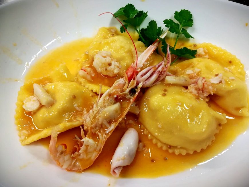 Ravioli Di Pesce Ristorante Chalet Lido Nordest Ristorante Di Pesce Pizzeria Spiaggia Mare Grottammare San Benedetto Del Tronto Ascoli Piceno Marche 1