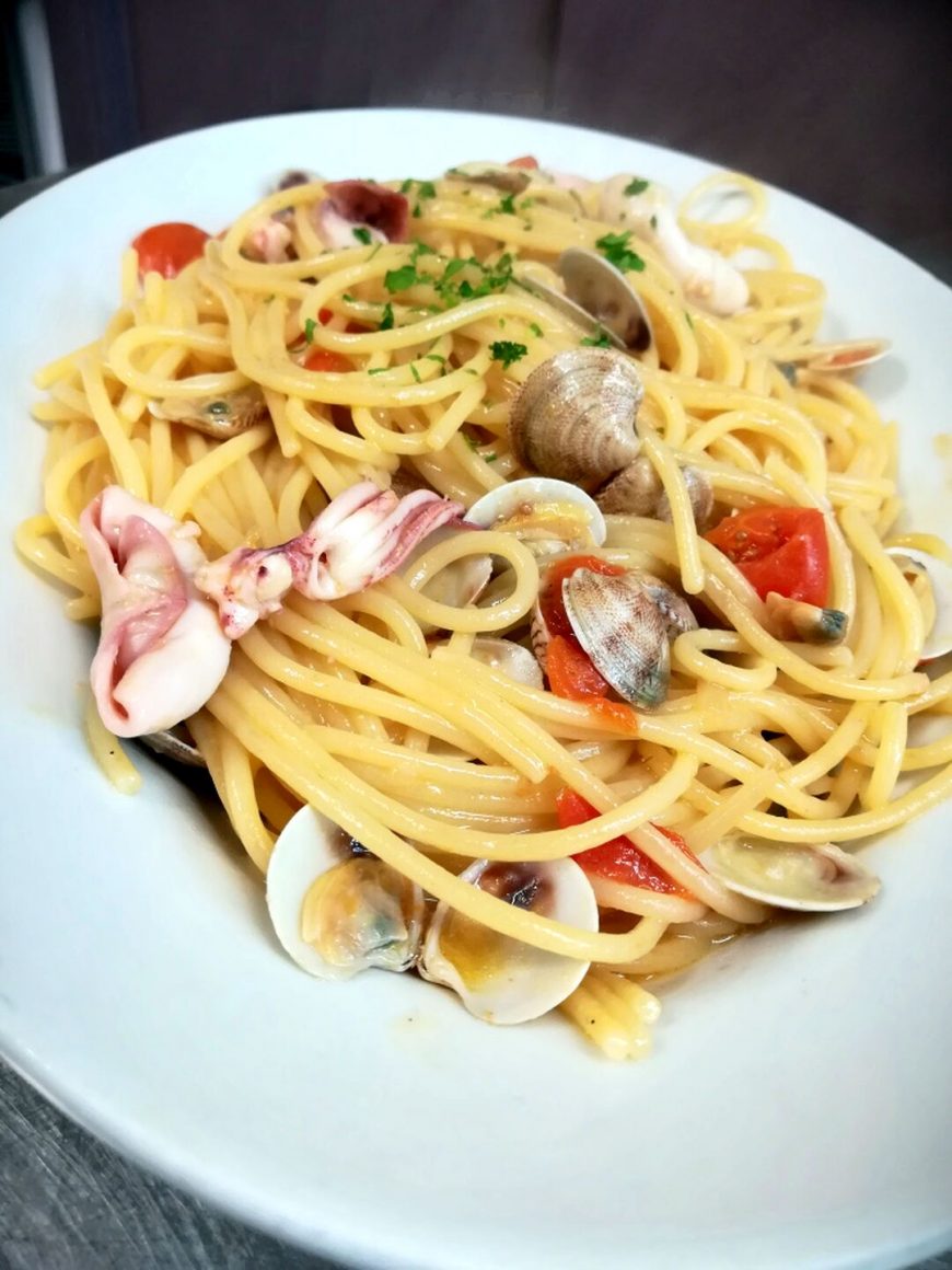 Spaghetto Vongole E Totanelli Ristorante Chalet Lido Nordest Ristorante Di Pesce Pizzeria Spiaggia Mare Grottammare San Benedetto Del Tronto Ascoli Piceno Marche